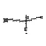 TooQ Soporte de Mesa para 3 Monitores 13'-27' DB1327TN-B, Giratorio e Inclinable, hasta 8kg por Pantalla